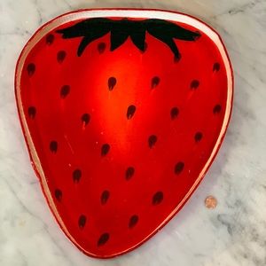 Vintage Laquered Ripe Strawberry Tray